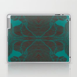 Reflection in turquoise Laptop Skin