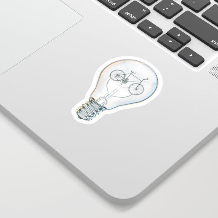 Light Bicycle Bulb Sticker