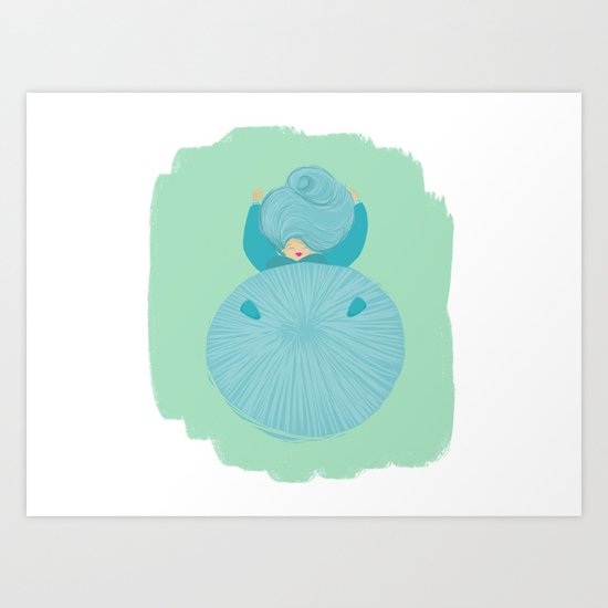 Jolly Lady Art Print