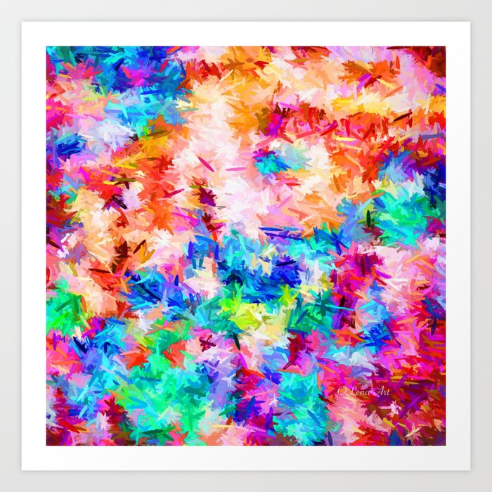 Cheer Up Colorful Abstract Art Print By Olenaart Society6