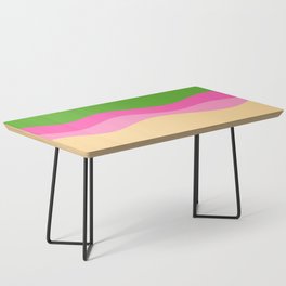 Minimalistic Wave Colorful Art Pattern Design Coffee Table