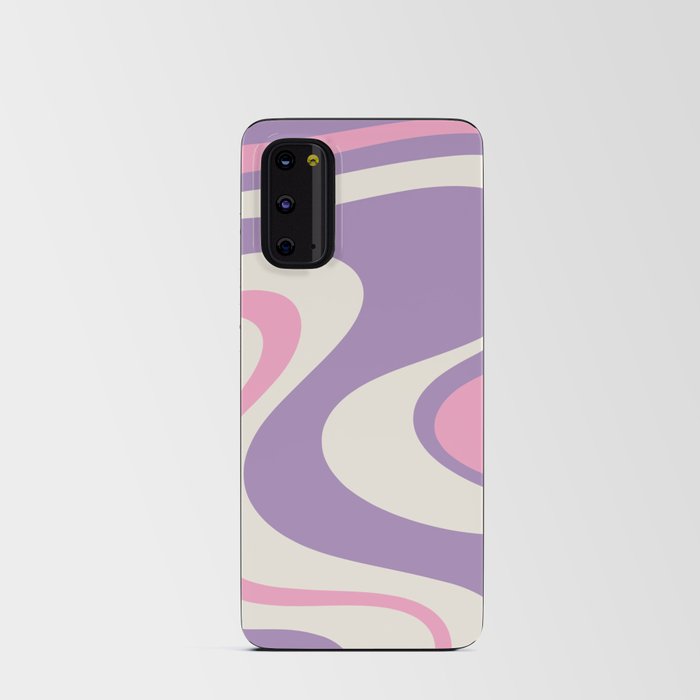 Retro Dream Abstract Swirl Pattern Purple Pink Cream Android Card Case