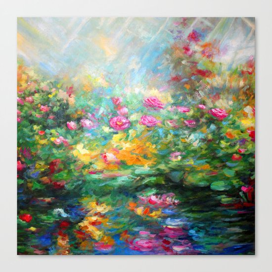 Roses paint Canvas Print
