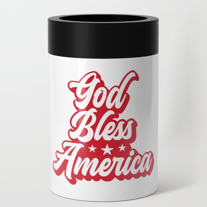 God Bless America - Red Can Cooler