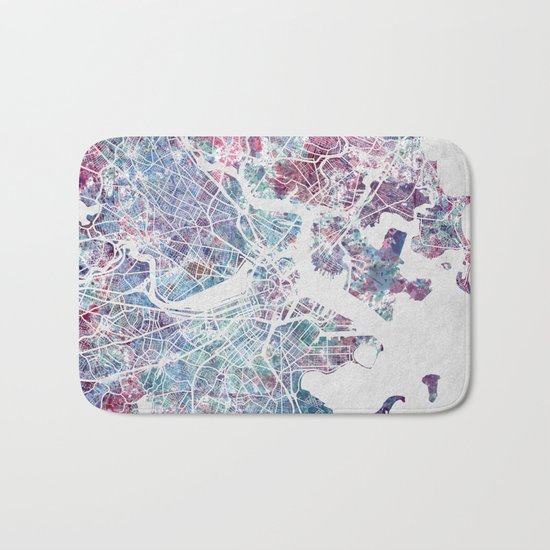 Boston map Bath Mat