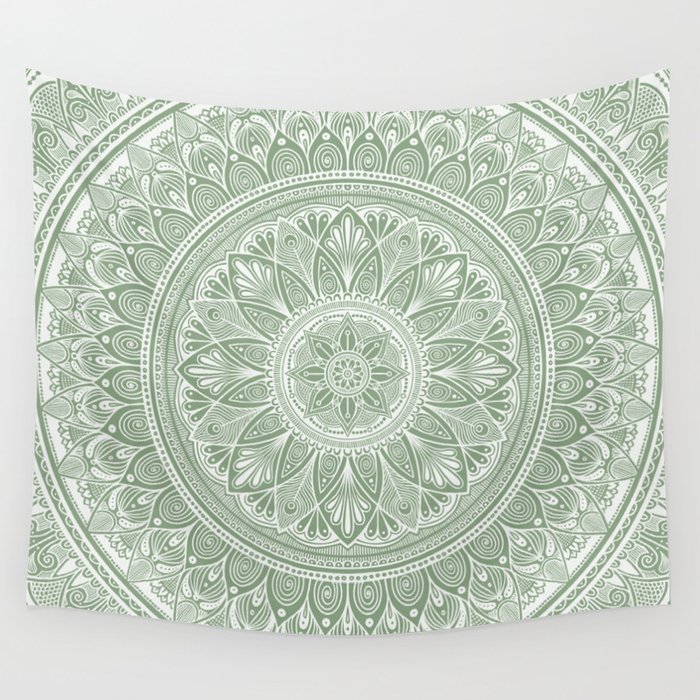 Bloom Sage Green Wall Tapestry
