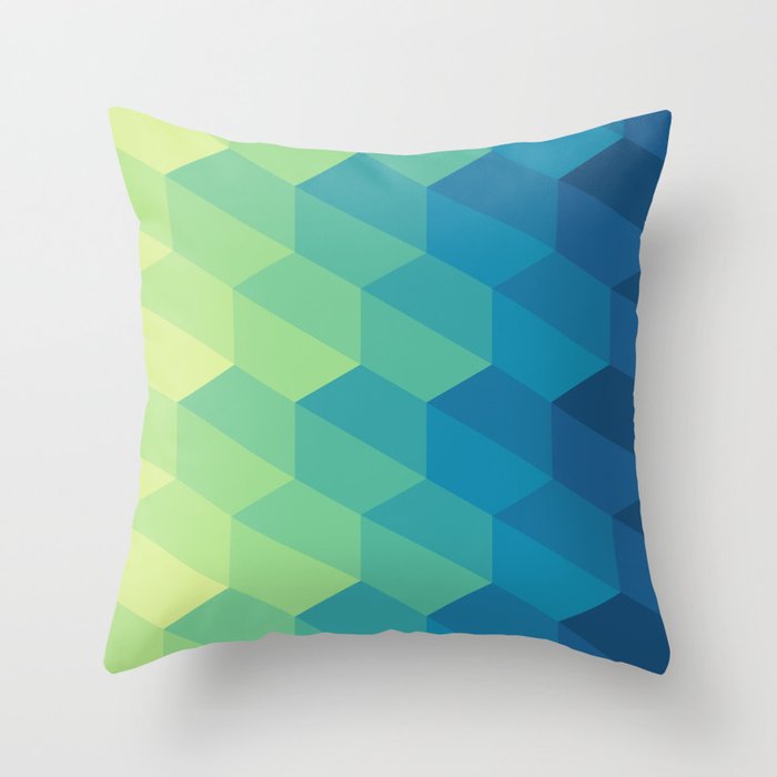 Hexagonal Shapes Pattern Throw Pillow