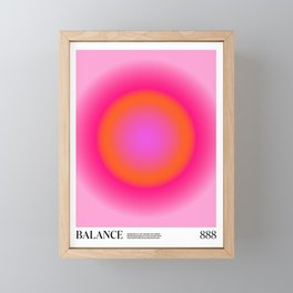 Gradient Angel Numbers: Balance Framed Mini Art Print