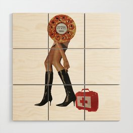 Pizza legs Wood Wall Art