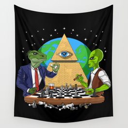 Alien Illuminati Conspiracy Wall Tapestry