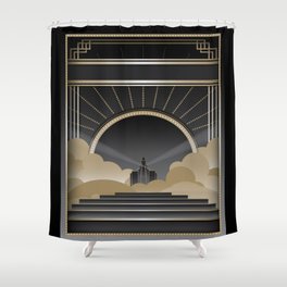 Art deco design V Shower Curtain