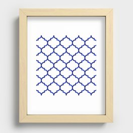 Quatrefoil Persian Blue 2 Recessed Framed Print