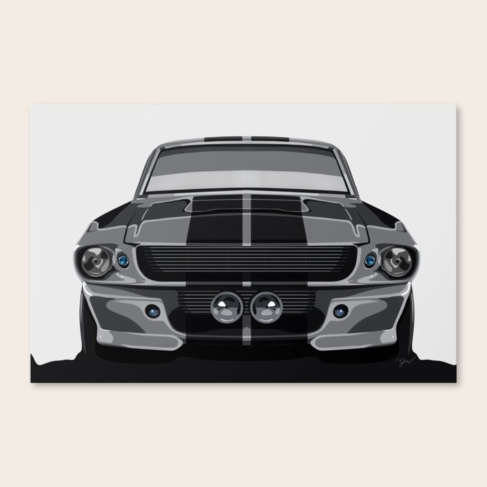 Shelby Mustang Gt500 Canvas Print By Mattwaring Society6 Shelby Mustang Gt500 Canvas Print