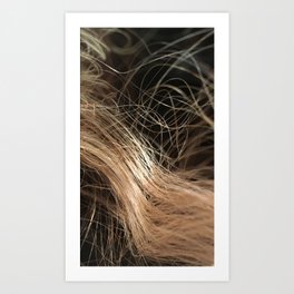 Golden Hair Abstract String Art Print