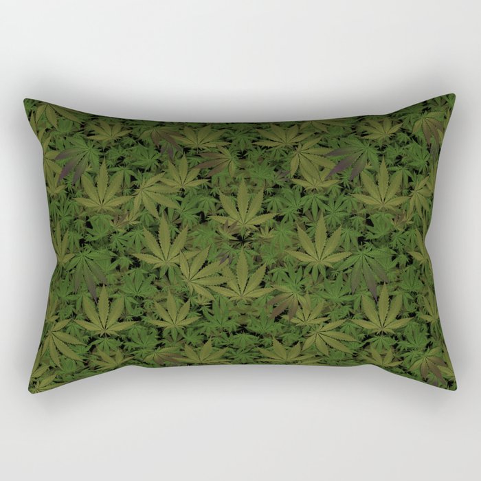 Weed Army Camo. Rectangular Pillow