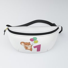 Squirrel First Birthday Balloons Kids Fanny Pack