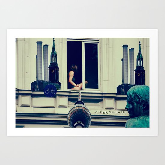Berlin is calling the light Art Print