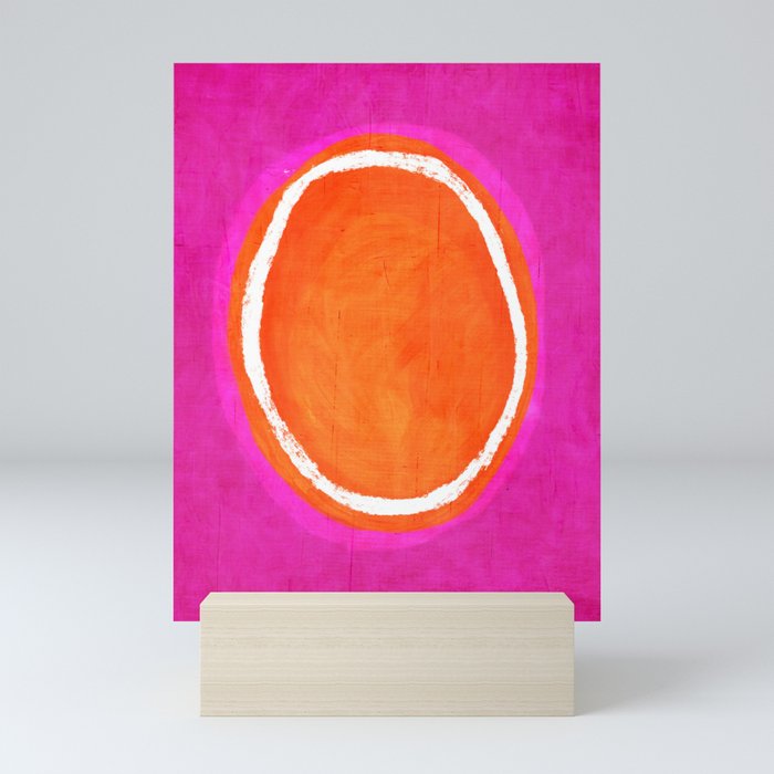 Pink Orange White Eye Catching Bright Colors Mini Art Print