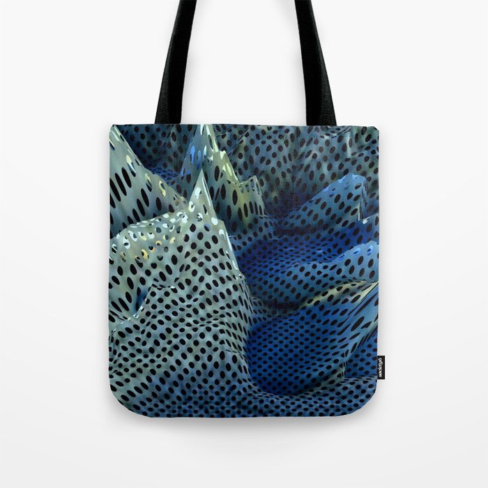 Geometric 3D No1 - blue black gray navy cerulean  Tote Bag