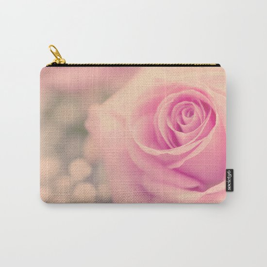 Vintage roses flowers floral - Pink rose flower bunch #Society6 Carry-All Pouch