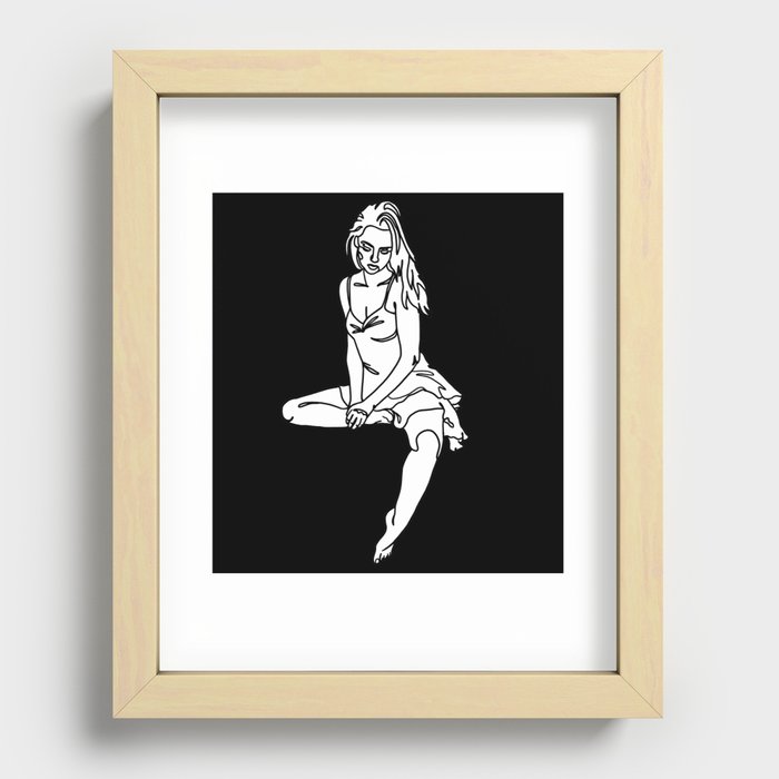 Dancer in Black Recessed Framed Print