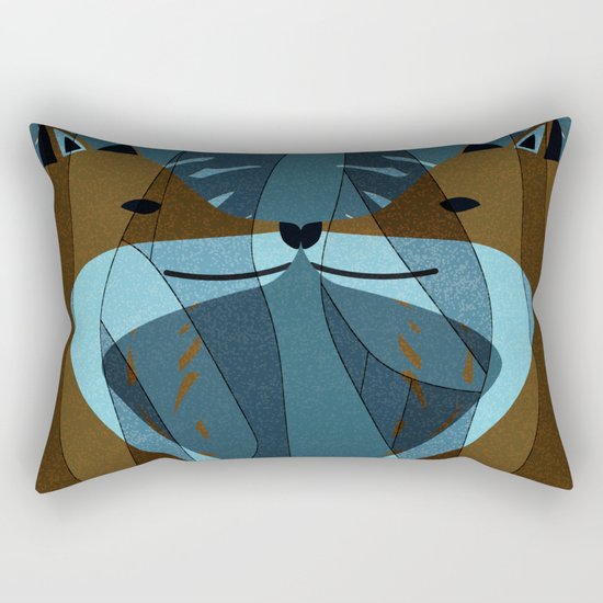 Gorgeous Foxes Kiss Design Rectangular Pillow