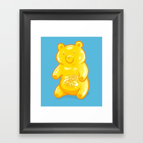 Grizzly Gummy Framed Art Print