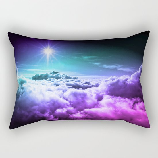 Cool Tone Ombre Clouds Rectangular Pillow