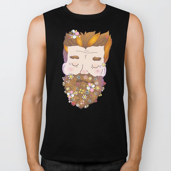 Flower beard Biker Tank