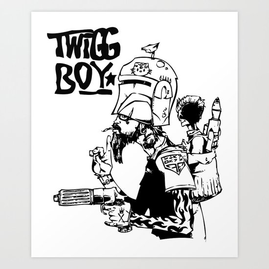 Twig Boy Art Print