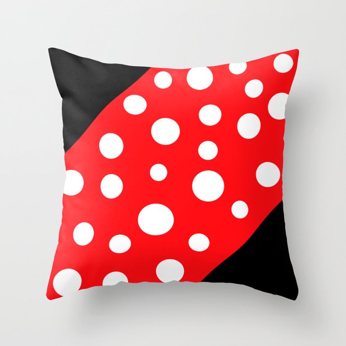 Red Black White Decorative Throw Pillow