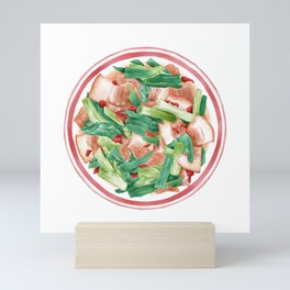 Double Cooked Pork Slices | 回锅肉 Mini Art Print