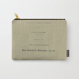 Cover with text sheets and prints about the Dutch East Indies  first episode, Paulus Lauters, 1843 - 1845 Carry-All Pouch