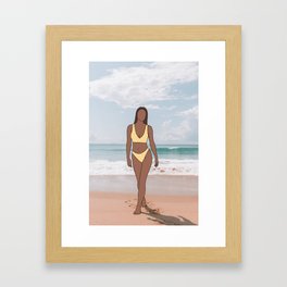 "Beach Babe" by RachelDesigns Framed Art Print