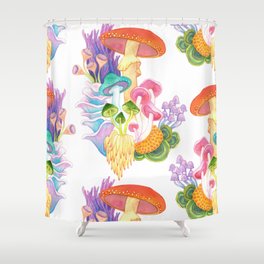 Magical mushrooms Shower Curtain