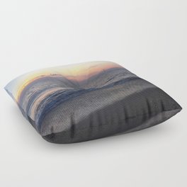 Ocean at Sunset Floor Pillow