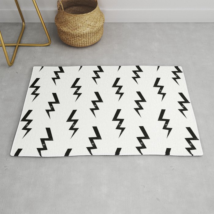 Bolts lightning bolt pattern black and white minimal cute patterned