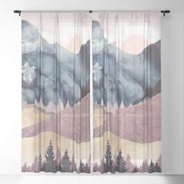 Mauve Vista Sheer Curtain