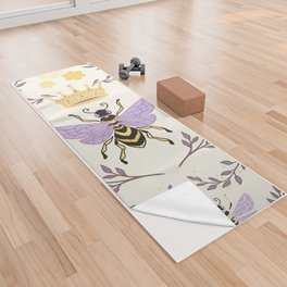 Queen Bee - Lavander Purple and Yellow Yoga Towel