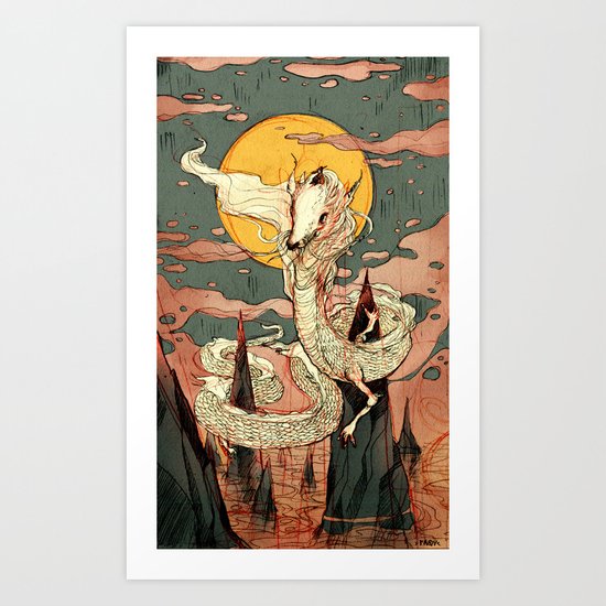lucky dragon Art Print