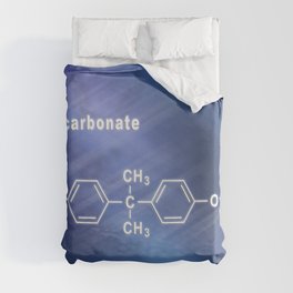 Polycarbonate PC Lexan, Structural chemical formula Duvet Cover