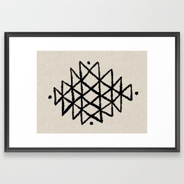 Line Art Berber - black Framed Art Print