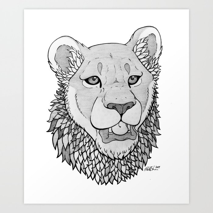Young Lion Art Print