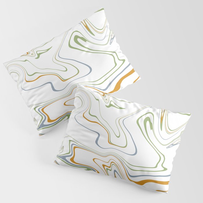 Natural trendy colors marble design Pillow Sham