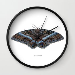 Black Witch Moth Wall Clock