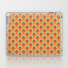 Colorful Retro Pattern 2 orange and mint Laptop Skin