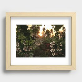 Sunset flowers Recessed Framed Print
