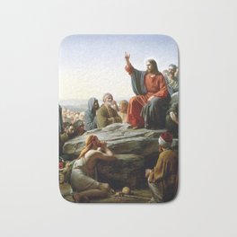 Sermon On The Mount 1877 By Carl Bloch Bath Mat | Drawing, Religion, Faith, Sermon, Christ, Religious, Newtestament, Jesus, Mount, Art 