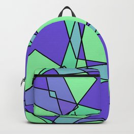Green Modern Art Backpack | Stencil, Pop Art, Oil, Typography, Acrylic, Figurative, Abstract, Hatching, Comic, Digital 