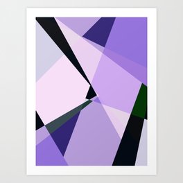 Learning To Grow - Very Peri Geometric Design Art Print